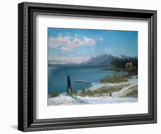 Winterly Lake Tahoe-Albert Bierstadt-Framed Giclee Print