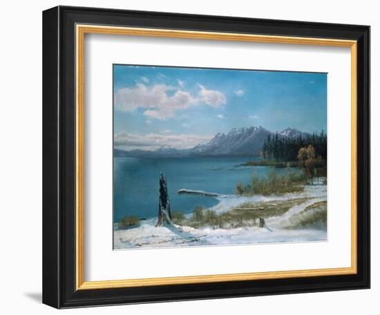 Winterly Lake Tahoe-Albert Bierstadt-Framed Giclee Print