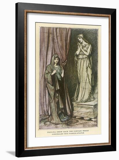 Winters Tale - Statue-Arthur Rackham-Framed Art Print