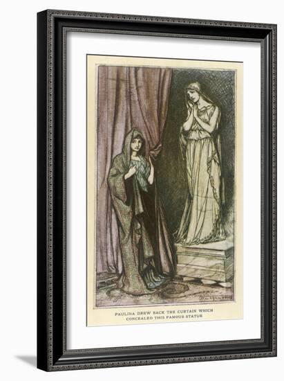 Winters Tale - Statue-Arthur Rackham-Framed Art Print