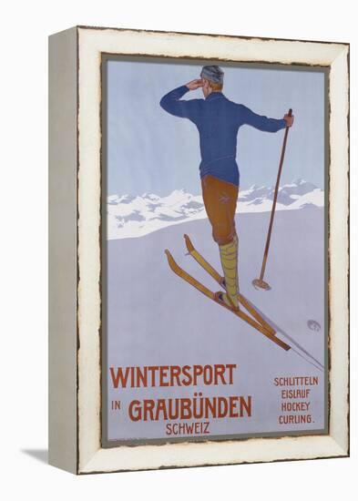 Wintersport in Graubunden, 1906-Walter Koch-Framed Premier Image Canvas