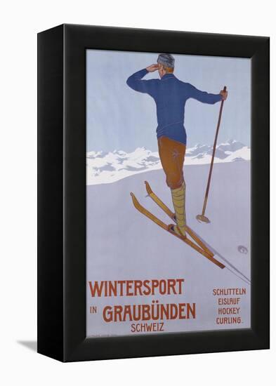 Wintersport in Graubunden, 1906-Walter Koch-Framed Premier Image Canvas