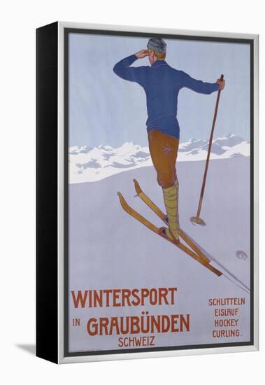 Wintersport in Graubunden, 1906-Walter Koch-Framed Premier Image Canvas