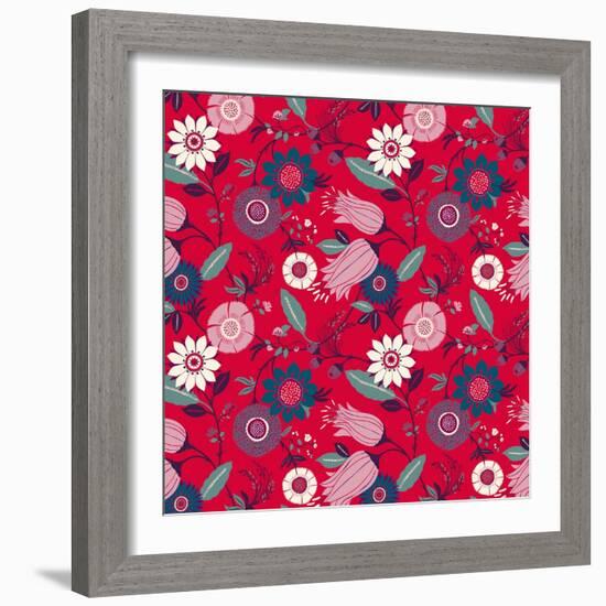 Wintertime Floral-null-Framed Giclee Print