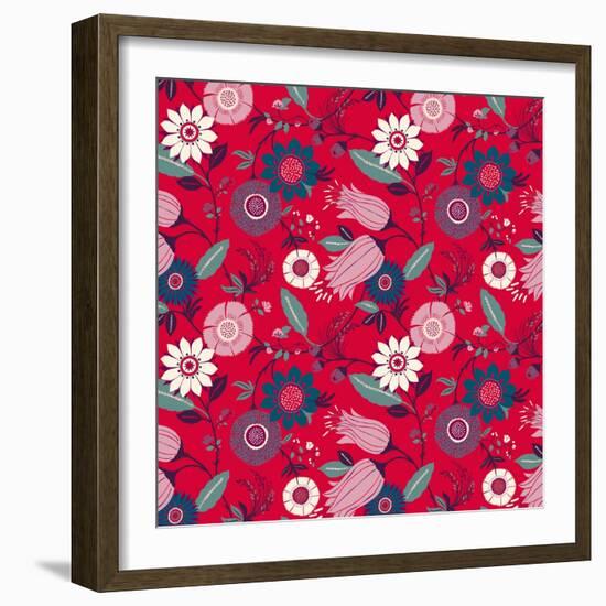 Wintertime Floral-null-Framed Giclee Print