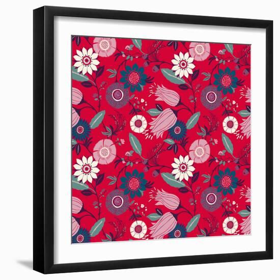 Wintertime Floral-null-Framed Giclee Print