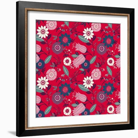 Wintertime Floral-null-Framed Giclee Print