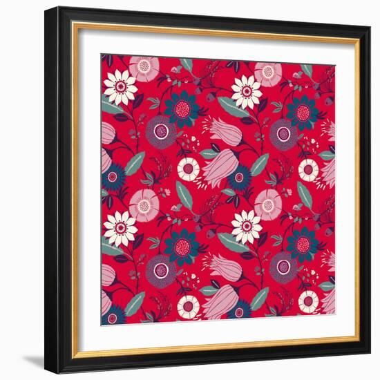 Wintertime Floral-null-Framed Giclee Print