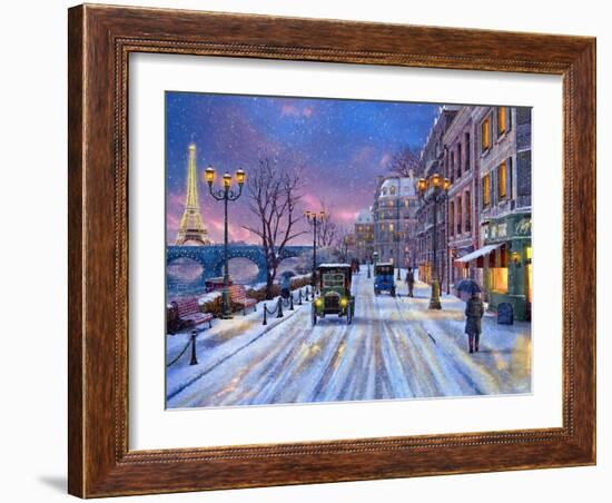 Wintertime in Paris-Dominic Davison-Framed Art Print