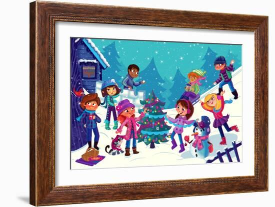 Wintry Days - Jack & Jill-Tatevik Avakyan-Framed Giclee Print