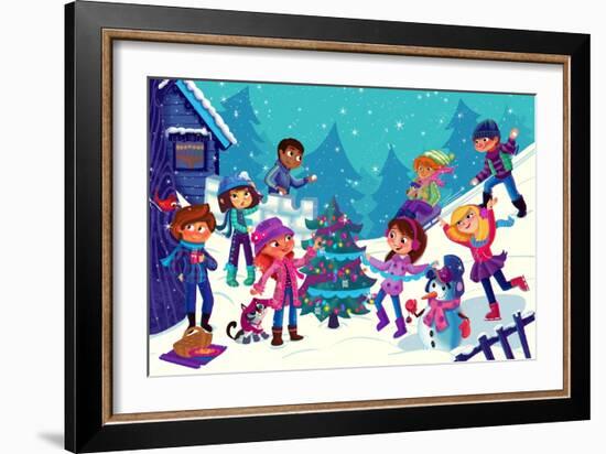 Wintry Days - Jack & Jill-Tatevik Avakyan-Framed Giclee Print