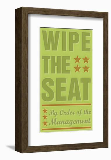 Wipe the Seat-John Golden-Framed Giclee Print