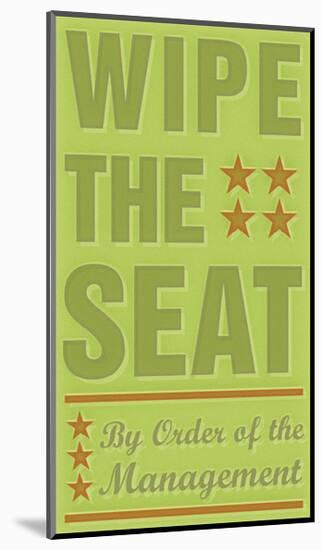 Wipe the Seat-John Golden-Mounted Giclee Print