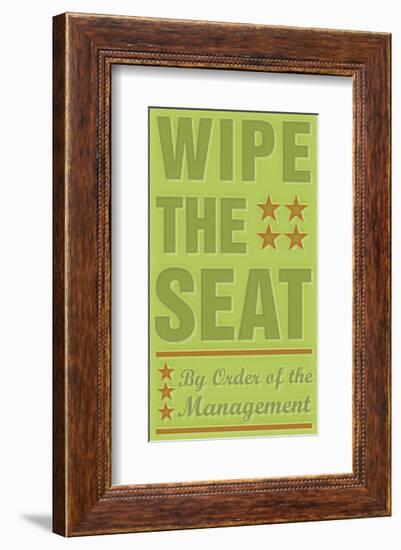 Wipe the Seat-John W^ Golden-Framed Art Print