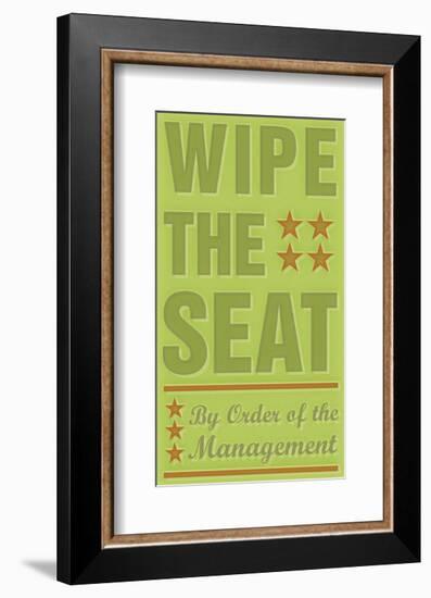 Wipe the Seat-John W^ Golden-Framed Art Print