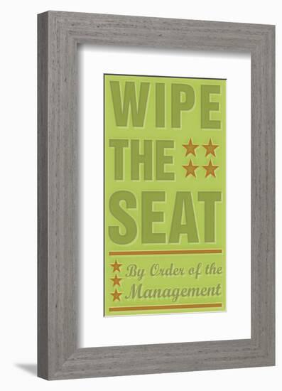 Wipe the Seat-John W^ Golden-Framed Art Print