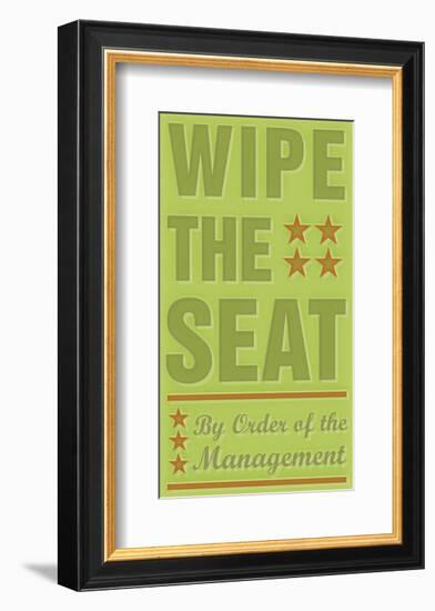 Wipe the Seat-John W^ Golden-Framed Art Print