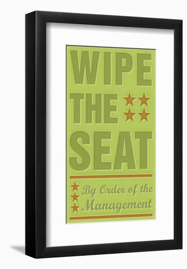 Wipe the Seat-John W^ Golden-Framed Art Print