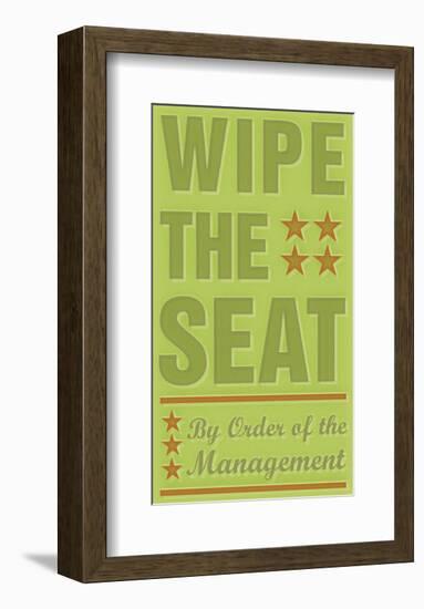 Wipe the Seat-John W^ Golden-Framed Art Print
