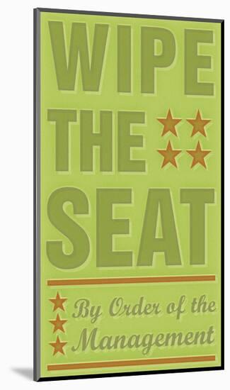 Wipe the Seat-John W^ Golden-Mounted Art Print