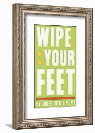 Wipe Your Feet-John W^ Golden-Framed Art Print