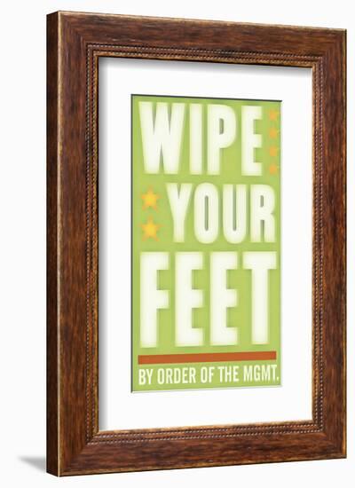 Wipe Your Feet-John W^ Golden-Framed Art Print