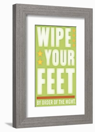 Wipe Your Feet-John W^ Golden-Framed Art Print