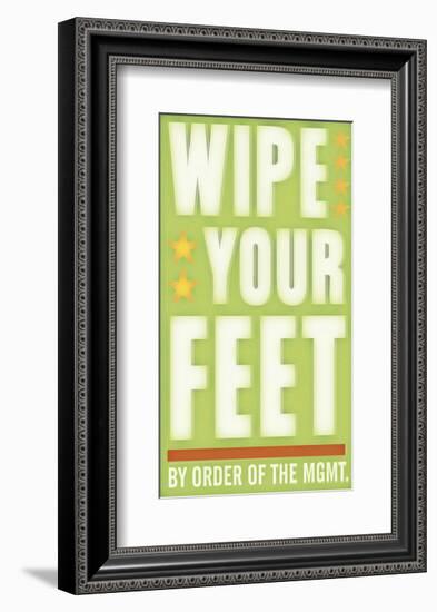 Wipe Your Feet-John W^ Golden-Framed Art Print