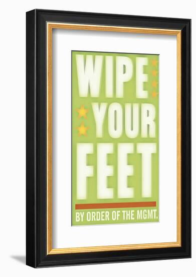 Wipe Your Feet-John W^ Golden-Framed Art Print