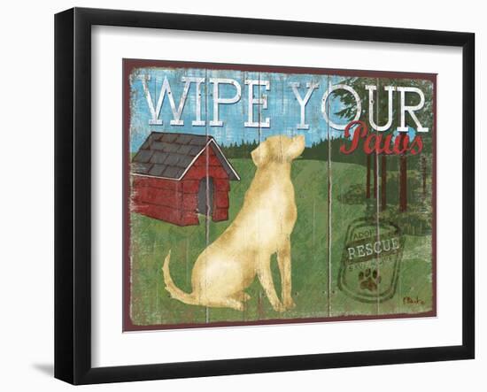 Wipe Your Paws-Paul Brent-Framed Art Print