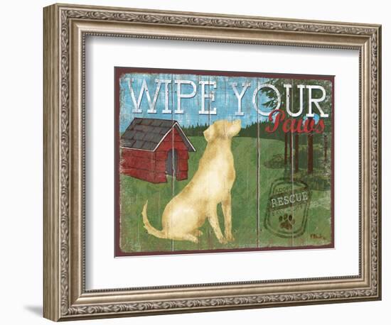 Wipe Your Paws-Paul Brent-Framed Art Print