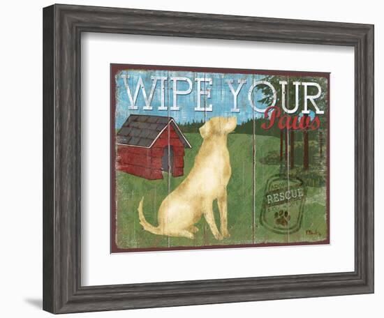 Wipe Your Paws-Paul Brent-Framed Art Print