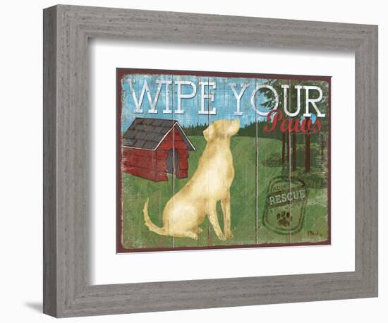 Wipe Your Paws-Paul Brent-Framed Art Print