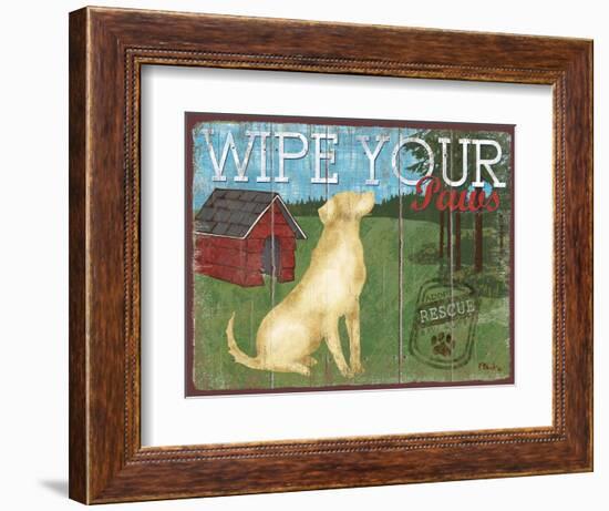 Wipe Your Paws-Paul Brent-Framed Art Print