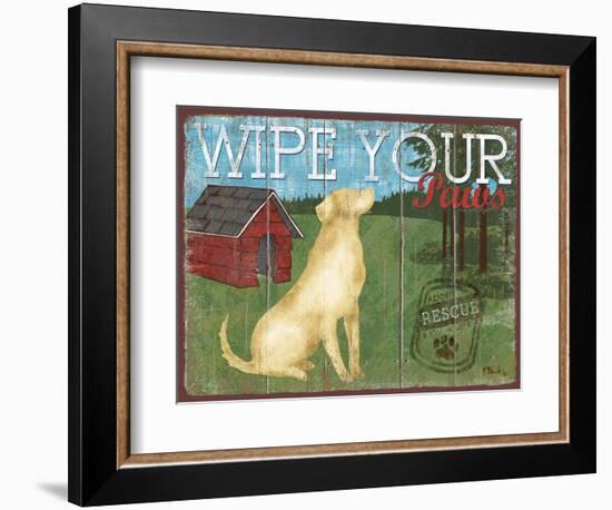 Wipe Your Paws-Paul Brent-Framed Art Print