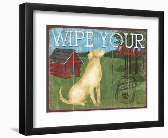 Wipe Your Paws-Paul Brent-Framed Art Print