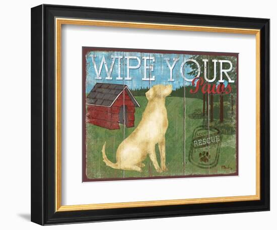 Wipe Your Paws-Paul Brent-Framed Art Print