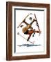 "Wipeout on Skis,"March 3, 1928-Eugene Iverd-Framed Giclee Print