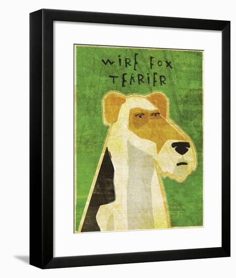 Wire Fox Terrier-John W^ Golden-Framed Art Print