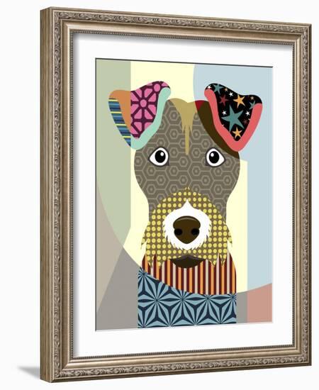 Wire Fox Terrier-Lanre Adefioye-Framed Giclee Print