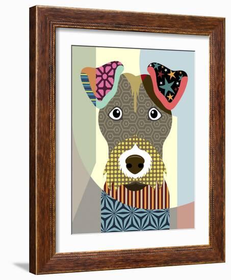 Wire Fox Terrier-Lanre Adefioye-Framed Giclee Print