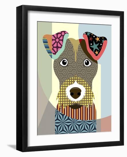 Wire Fox Terrier-Lanre Adefioye-Framed Giclee Print