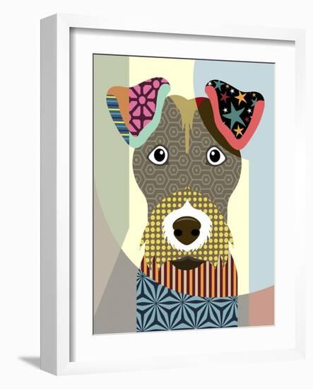 Wire Fox Terrier-Lanre Adefioye-Framed Giclee Print