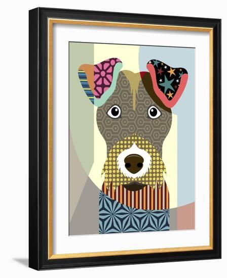 Wire Fox Terrier-Lanre Adefioye-Framed Giclee Print