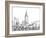 Wire Frame Cityscape II-Ethan Harper-Framed Art Print