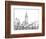 Wire Frame Cityscape II-Ethan Harper-Framed Art Print