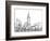 Wire Frame Cityscape II-Ethan Harper-Framed Art Print