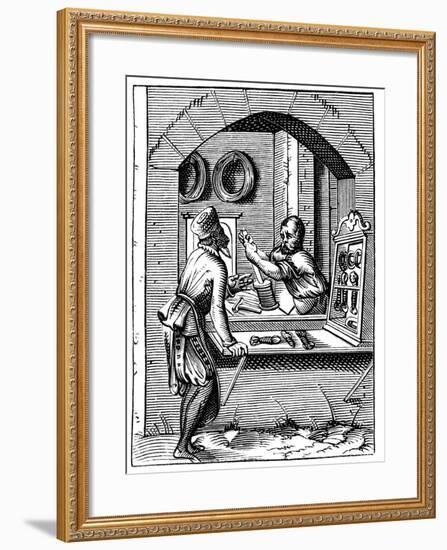 Wire Worker, 16th Century-Jost Amman-Framed Giclee Print