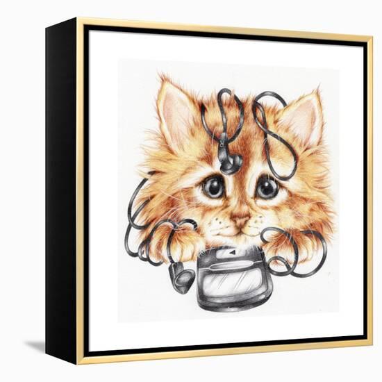 Wired Kitten-Karen Middleton-Framed Premier Image Canvas