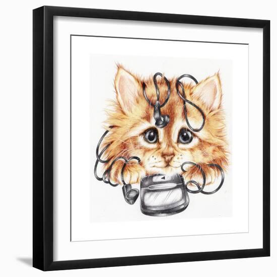 Wired Kitten-Karen Middleton-Framed Giclee Print